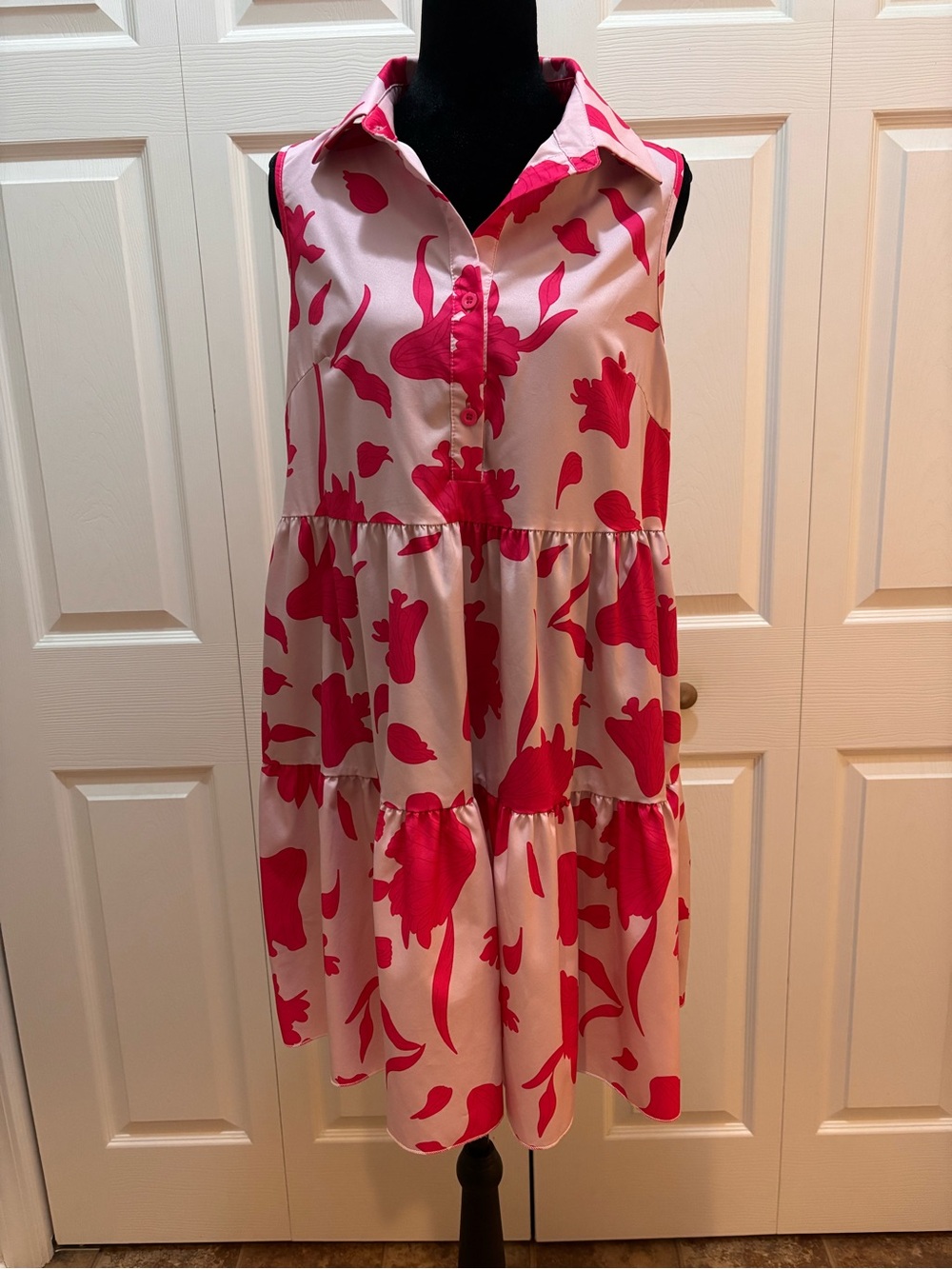 SHEIN Pink & Hot Pink Floral Dress